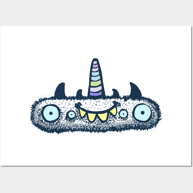 Unicorn fluffy monster Wall Art by Voxyterra